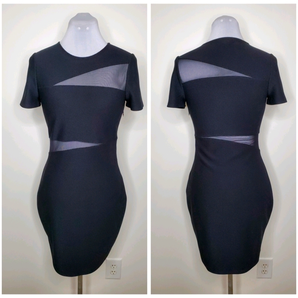 Express Black Mesh Peek-a-boo Dress | 6